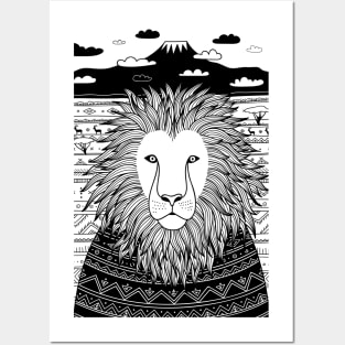 Boho Lion Posters and Art